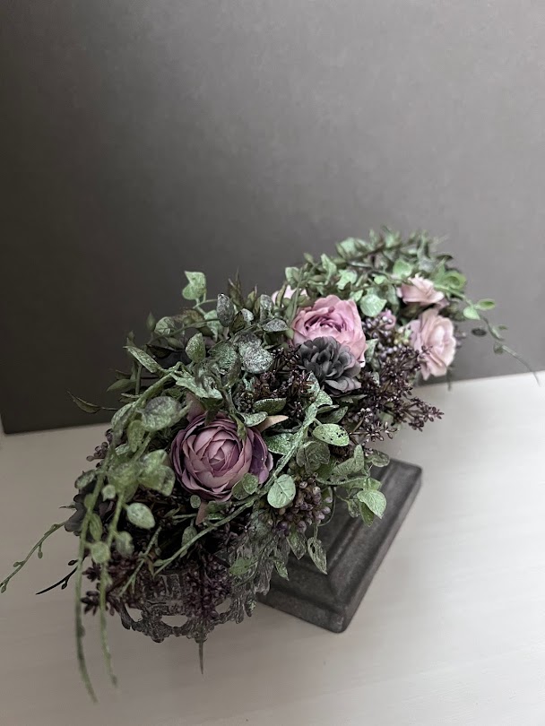 バラのフラワーアレンジメント ホリゾンタル｜横浜ディスプレイ