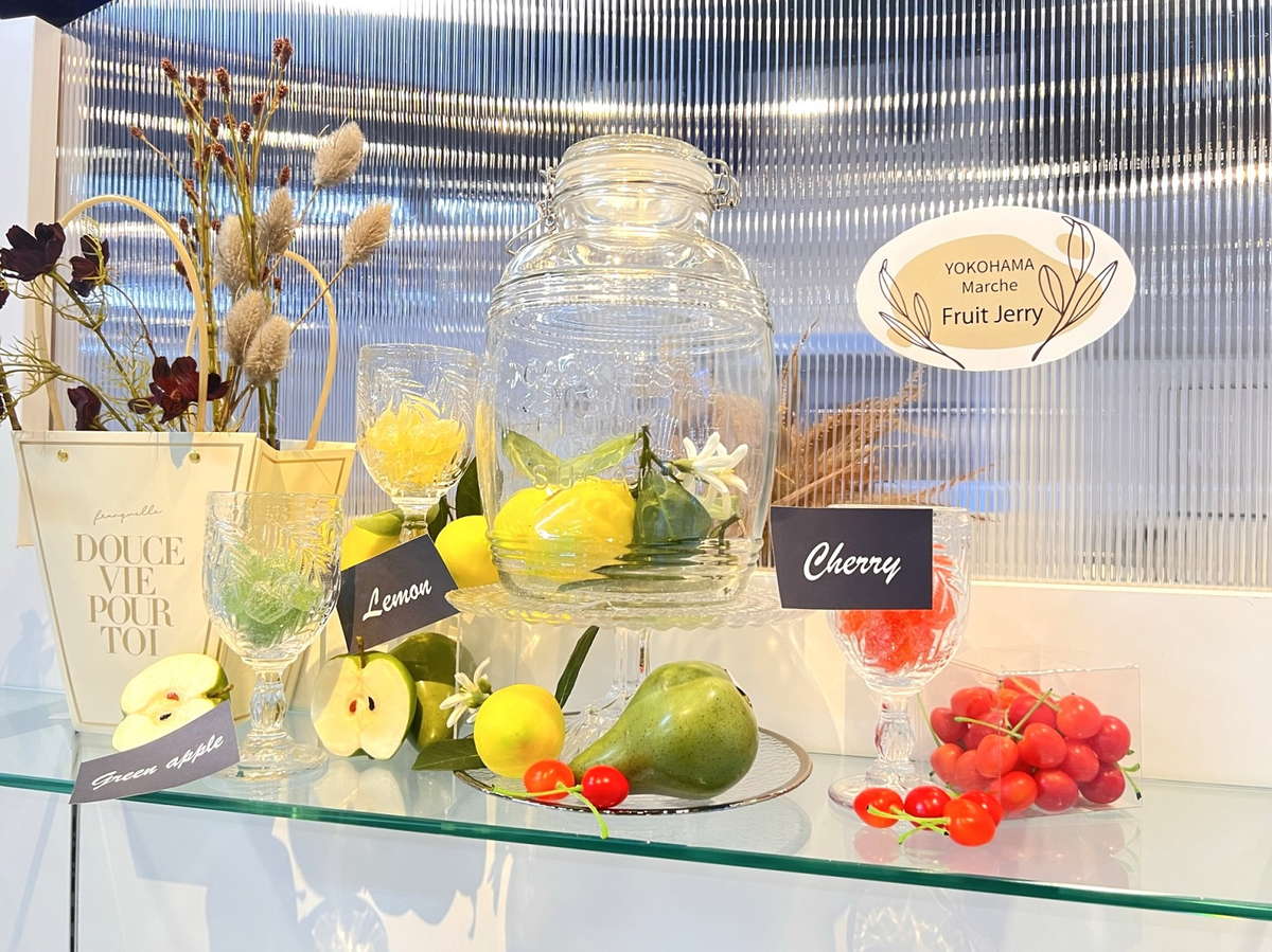マルシェ内フルーツゼリー店のディスプレイイメージ｜横浜ディスプレイ