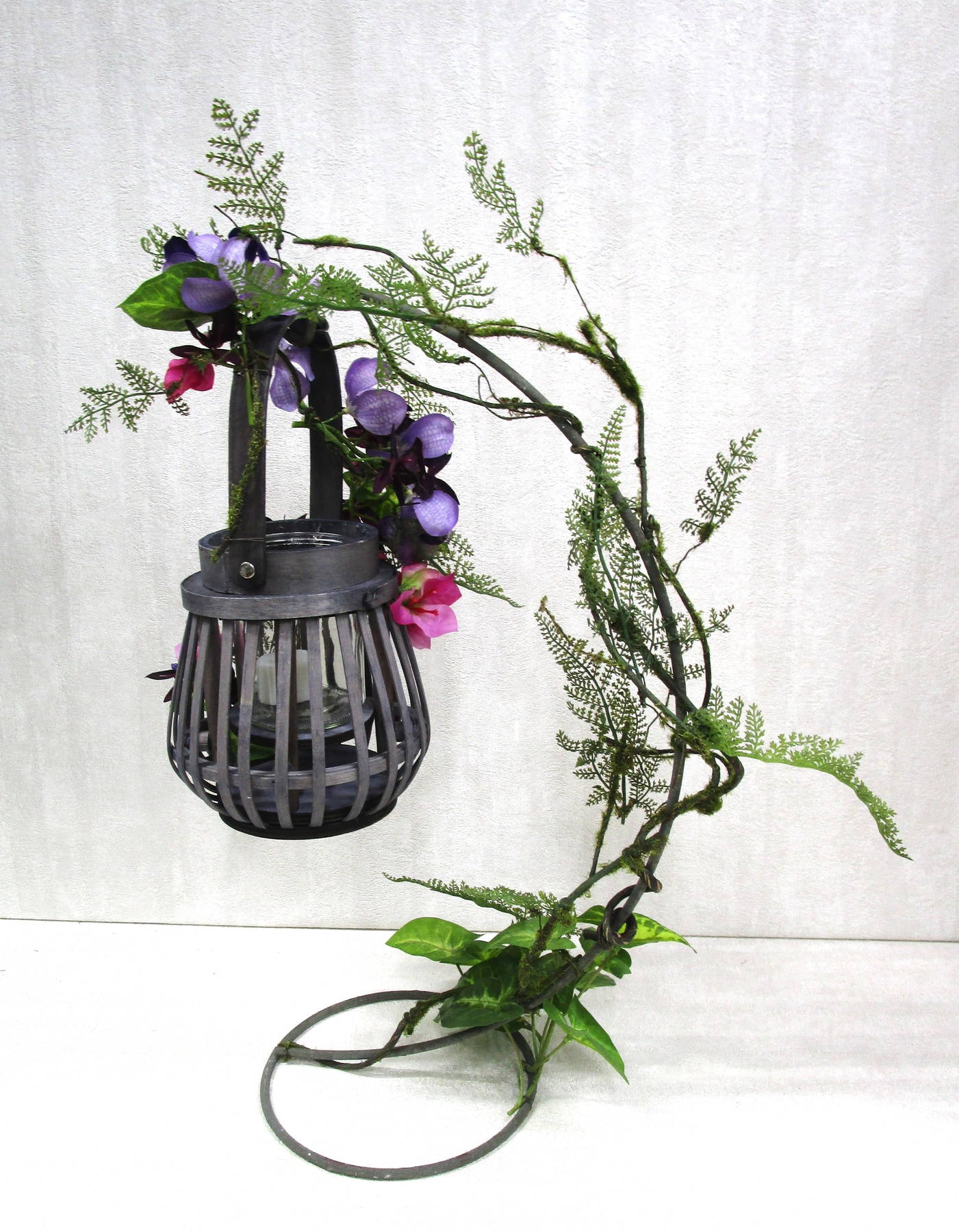 ランタンやドライフラワー等のスタンドにどうぞ♪︎ スクエアフラワースタンド L 2way アンティーク調 プランター