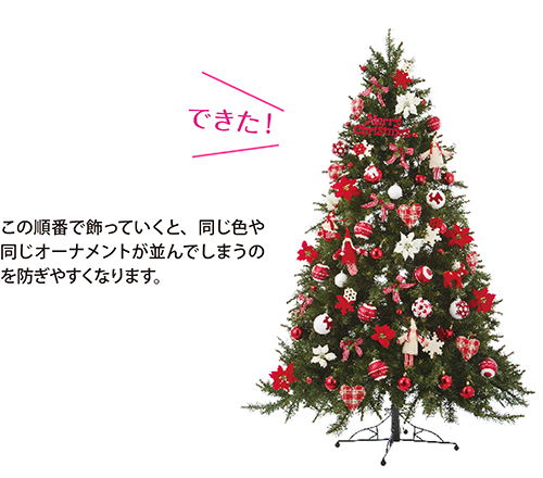 オーナメント配置のバランス例