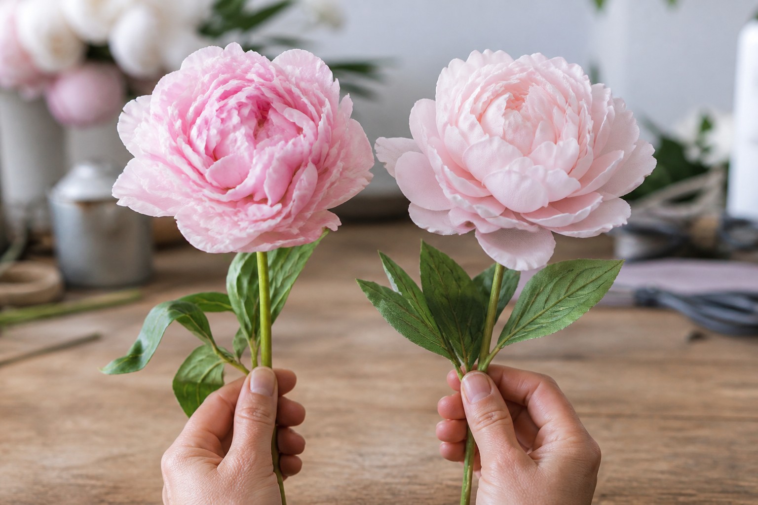 生花とアーティフィシャルフラワーの比較(高品質な造花は生花と見分けがつきにくい)
